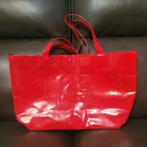 Red Designer Tote Bag